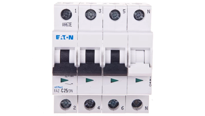 Wyłącznik nadprądowy 3+N C 25A 15kA AC FAZ C25/3N 278977
