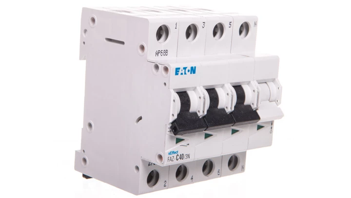Wyłącznik nadprądowy 3P+N C 40A 15kA FAZ C40/3N 278979