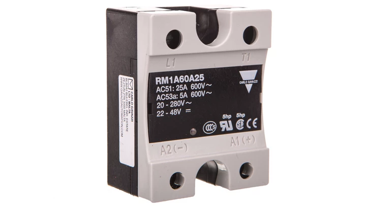 Przekaźnik półprzewodnikowy jednofazowy 42-660V AC 25A 20-280VAC/22-48VDC RM1A60A25