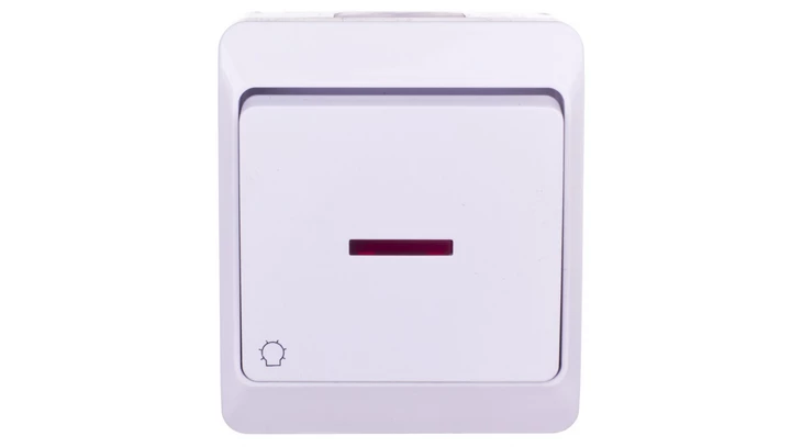 Hermes Przycisk światło biały IP44 ŁNT-1S+n 0346-02