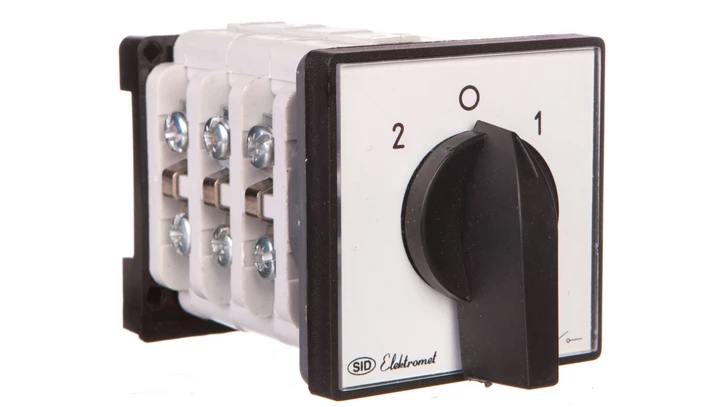 Łącznik krzywkowy 2-0-1 3P 16A na szynę IP65 Łuk 16-74 921649