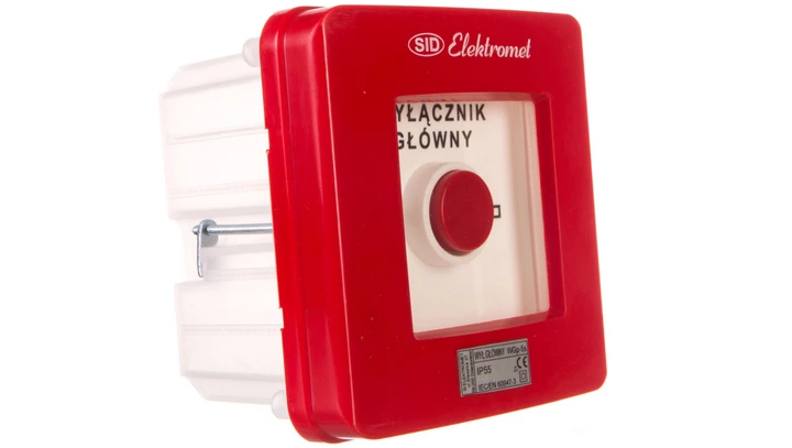 Wyłącznik alarmowy 4Z 12A /WYŁĄCZNIK GŁÓWNY/ IP55 WGp-5s 921594
