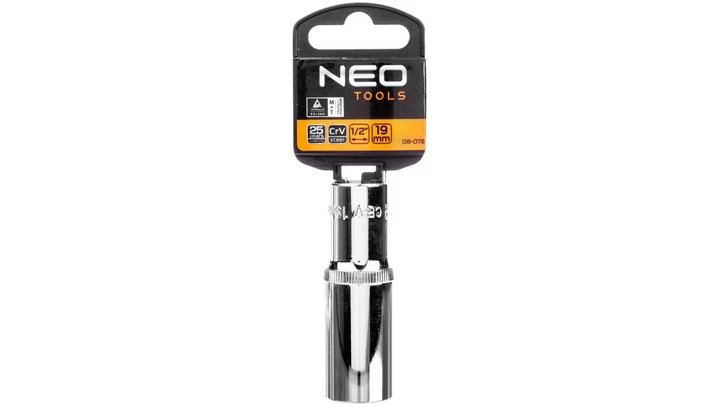 Nasadka dwunastokątna długa 1/2cala 19 mm 08-078