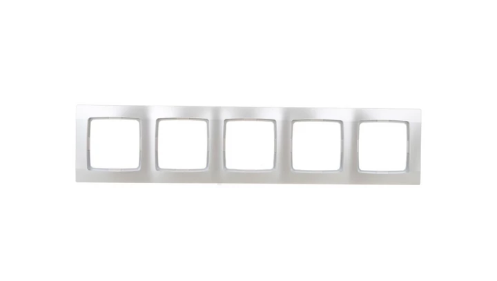 KARO Ramka pięciokrotna srebrny perłowy R-5S/43