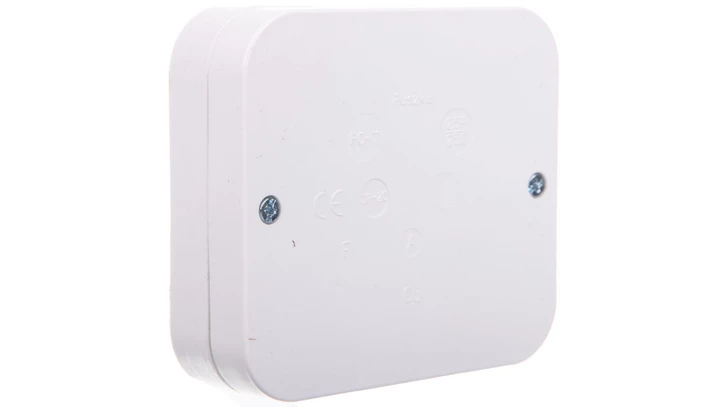 Puszka hermetyczna 5x2,5mm2 90x80x24 IP20 bez dławnic z wkładem biała POT