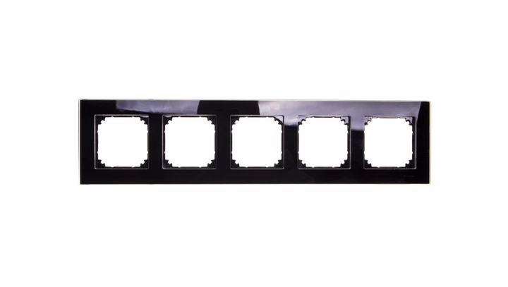Merten M-Elegance Ramka pięciokrotna szklana onyks czarny MTN404503