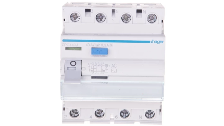 Wyłącznik różnicowoprądowy 4P 40A 0,3A typ AC -S CPC440J