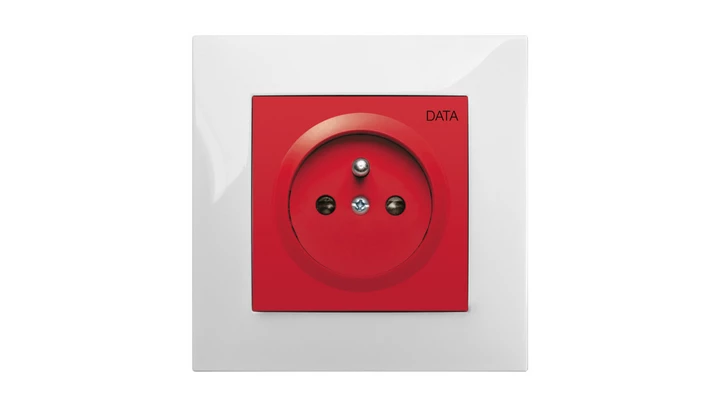 CARLA Gniazdo pojedyncze z/u z nadrukiem DATA czerwone 1742-10