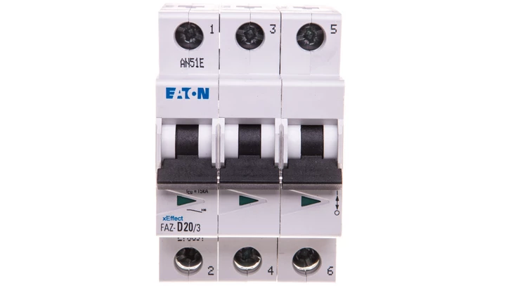Wyłącznik nadprądowy 3P D 20A 15kA AC FAZ D20/3 278897