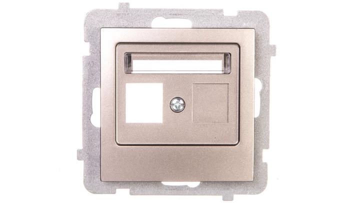 AS Obudowa gniazda teleinformatycznego pojedynczego satyna light GPK-1G/p/45