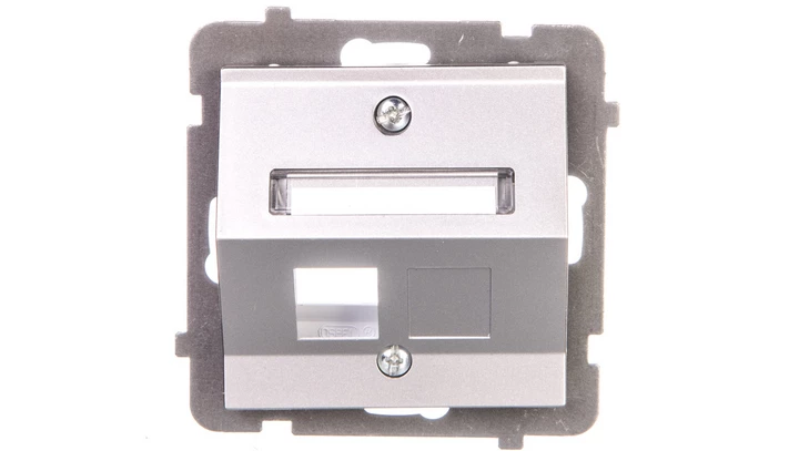 AS Obudowa gniazda pojedynczego skośna srebro GPK-1GS/p/18