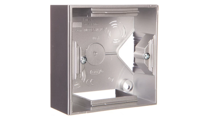 AS Puszka natynkowa pojedyncza srebro PNP-1G/18