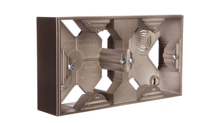 AS Puszka natynkowa podwójna satyna light PNP-2G/45