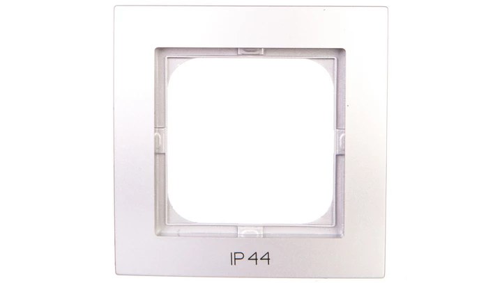 AS Ramka pojedyncza do łączników IP44 srebro RH-1G/18
