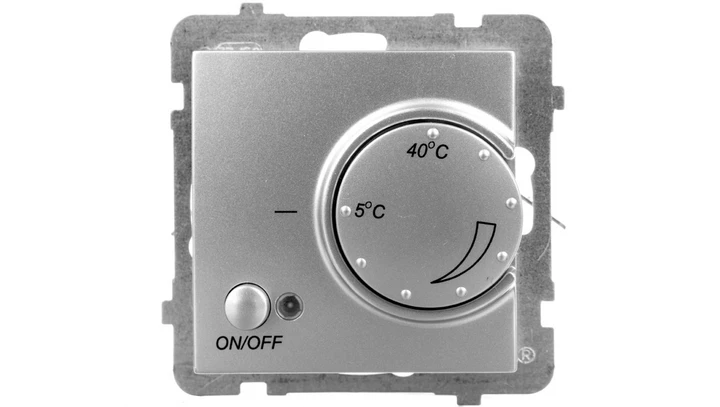 AS Regulator temperatury /czujnik podłogowy/ srebro RTP-1G/m/18