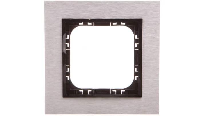 IMPRESJA Ramka pojedyncza szczotkowane aluminium R-1YAC/62/25