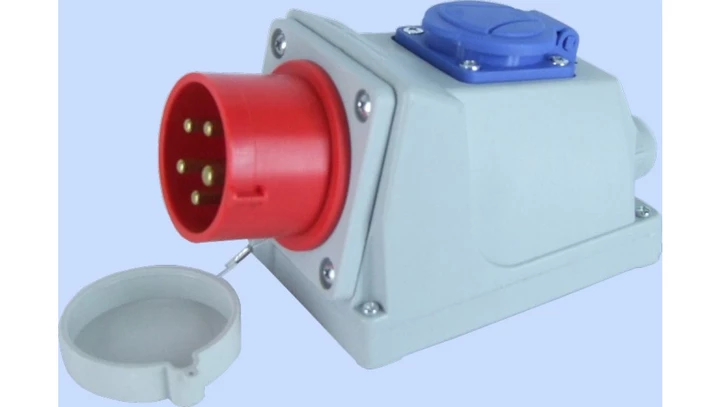 Wtyczka stała 16A 3P+N+Z 400V czerwona IP44 KOMBI WSC 16 5 922040