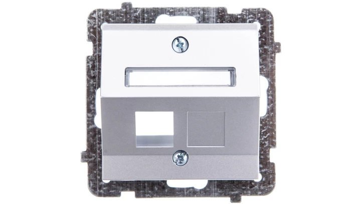 SONATA Obudowa gniazda komputerowego pojedynczego skośna srebro mat GPK-1RS/p/38