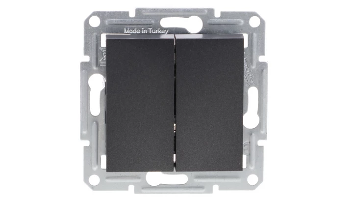 ASFORA Łącznik świecznikowy (z. śrub) bez ramki antracyt EPH0300371