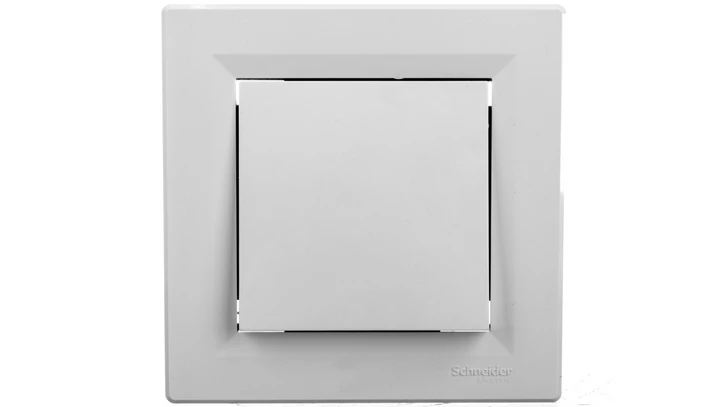 Przycisk Asfora 1-biegunowy, biały z ramką EPH0700121