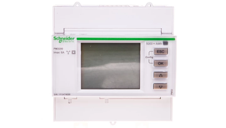 Miernik cyfrowy wielofunkcyjny (U, I, P, Q, f, PF) 5/1A przekładnik 100-480V AC modułowy PM3200 METSEPM3200