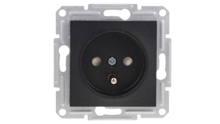 Gniazdo 2P+PE z przesł. bez ramki, antra EPH2800271