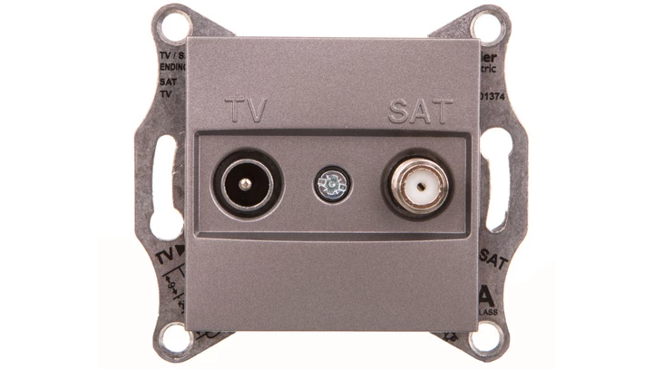 ASFORA Gniazdo TV-SAT końcowe (1dB) bez ramki stal EPH3400162