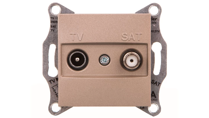 ASFORA Gniazdo TV-SAT końcowe (1dB) bez ramki brąz EPH3400169
