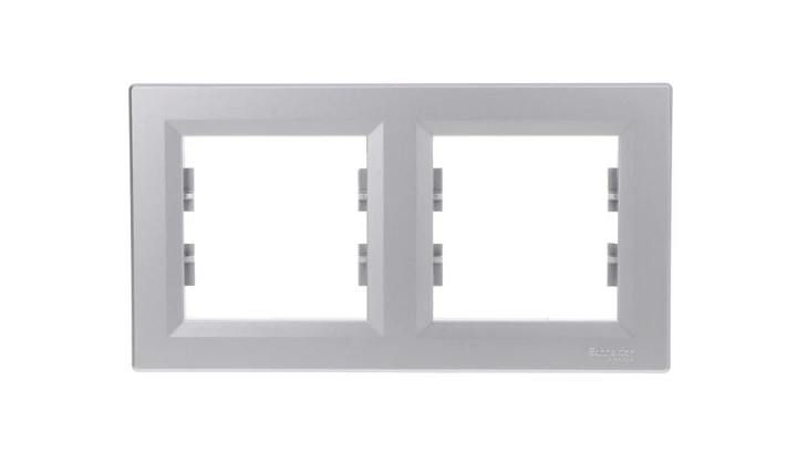 ASFORA Ramka 2-krotna pozioma aluminium EPH5800261