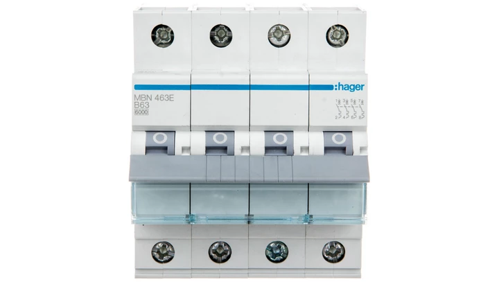 Wyłącznik nadprądowy 4P B 63A 6kA AC MBN463E