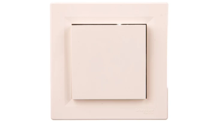 Gniazdo pojedyncze Asfora z/u 2P+Z (Schuko) z klapką kremowe z ramką EPH3100123