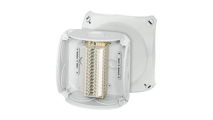 Puszka odgałęźna 130x130x77 14x4mm2 CU/AL IP66 szara RK 0614 T 62000177