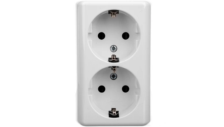 Simon 54 Gniazdo podwójne SCHUKO natynkowe, wersja skandynawska EGSz2nz/11