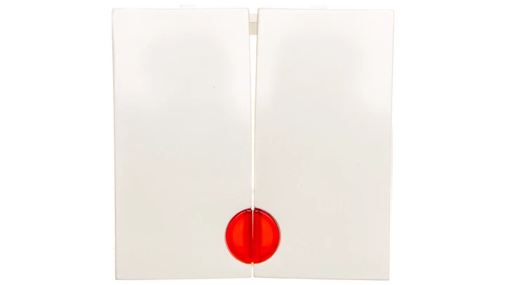 B.Kwadrat Klawisz podwójny z czerwoną soczewką kremowe 5316278992