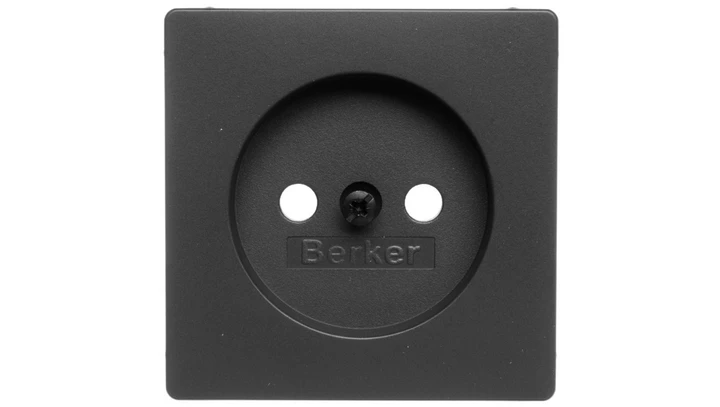 Q.1/Q.3/Q.7 Płytka czołowa gniazda b/u antracyt aksamit 3967036086