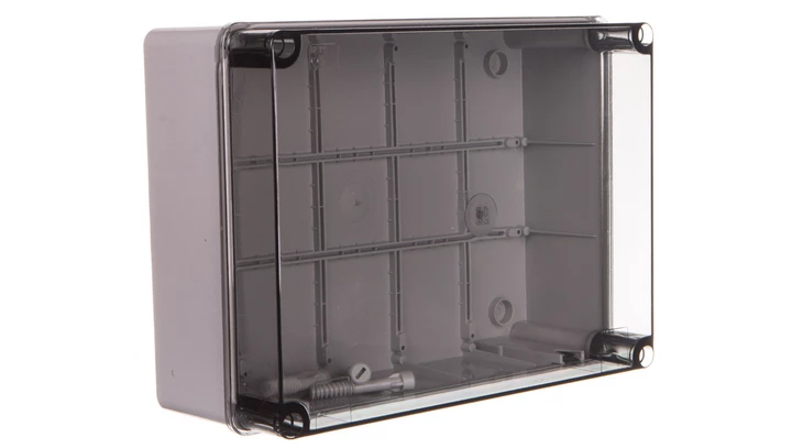 Puszka natynkowa z przeźroczystą pokrywą seria 420 IP65 300x220x120 szara EC420C8