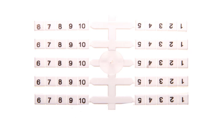 Oznacznik elastyczny do złączek szynowych EO3 /1-10/ (20szt. x 1-10cyfr) 003901752