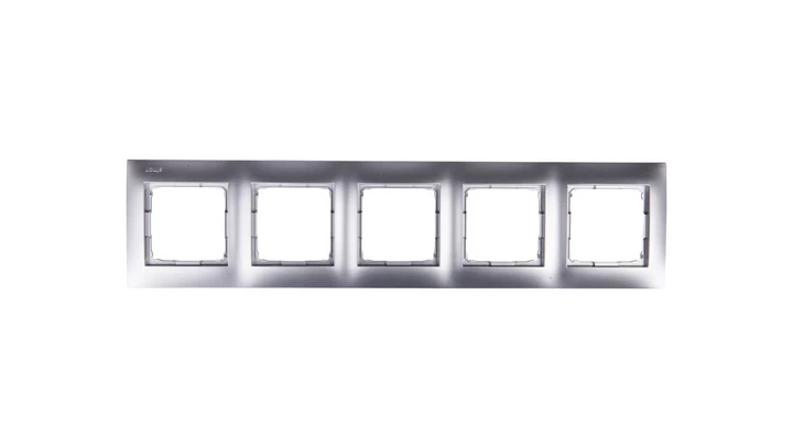 Simon 54 Premium Ramka pięciokrotna srebrny mat /do karton-gips/ DRK5/43