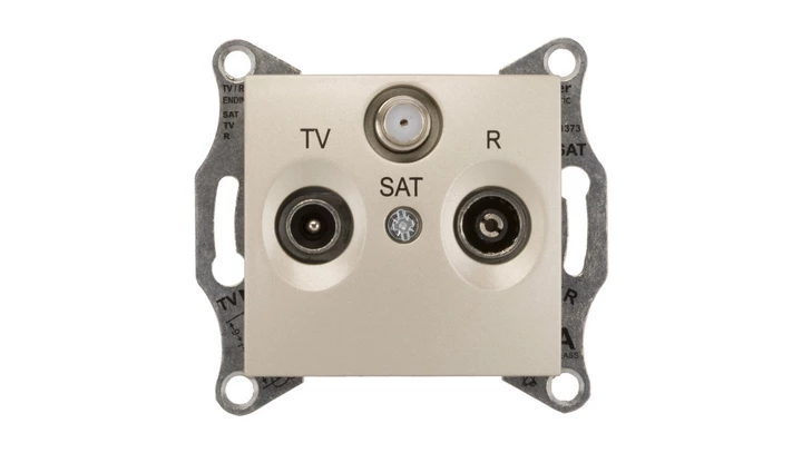 Sedna Gniazdo antenowe RD/TV/SAT końcowe satynowe SDN3501368