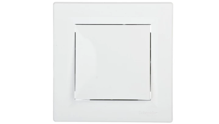 Przycisk Asfora pojedynczy zaciski śrubowe biały z ramką EPH0800321