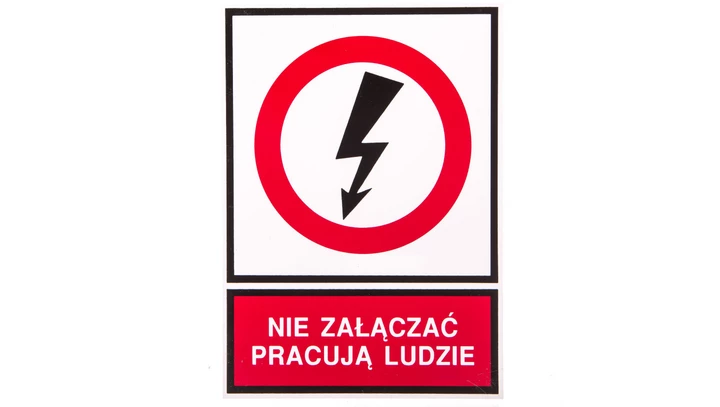 Tabliczka TZZ 148X210P NIE ZAL.P.L. E04TZ-01032140300 /10szt./