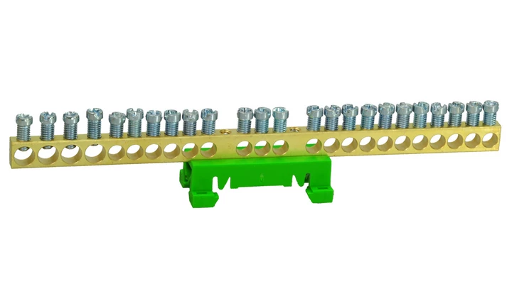 PE24 kolor zielony 24x16mm2 Listwa zaciskowa uziemiająca MAD0024G15