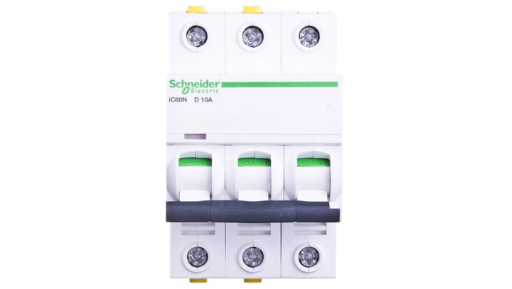 Wyłącznik nadprądowy 3P D 10A 6kA AC iC60N-D10-3 A9F05310
