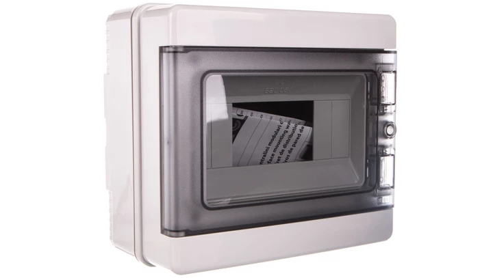 Rozdzielnica modułowa 1x8 natynkowa drzwi transp. seria 620 IP65 200x180x100 szara EC62008