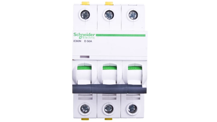 Wyłącznik nadprądowy 3P D 50A 6kA AC iC60N-D50-3 A9F05350