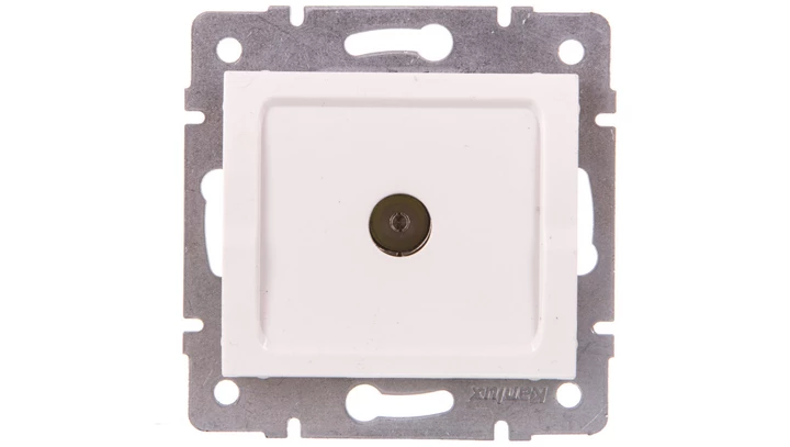 LOGI Gniazdo antenowe typu F przelotowe Biały 25097