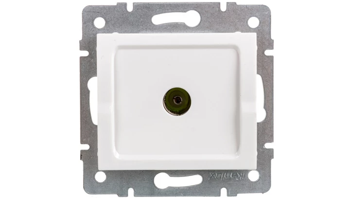 LOGI Gniazdo antenowe typu F końcowe Biały 25098