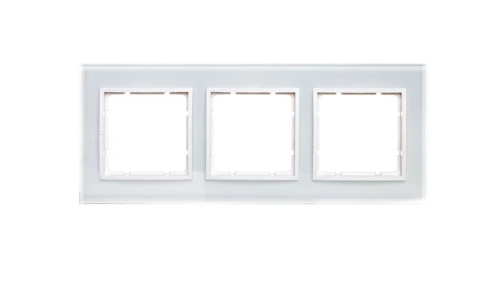 Berker B.7 Ramka 3-krotna szkło białe/biały mat 10136909