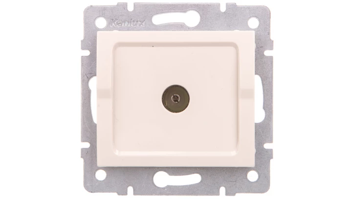 LOGI Gniazdo antenowe typu F końcowe Kremowy 25157