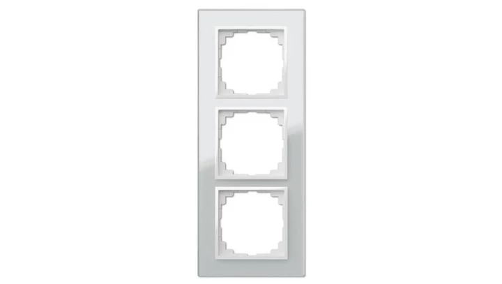 Sentia Ramka potrójna szklana biała 1473-62